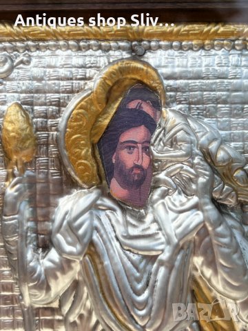 Гръцка икона "СВ. Христофор". №2384, снимка 3 - Антикварни и старинни предмети - 36881483