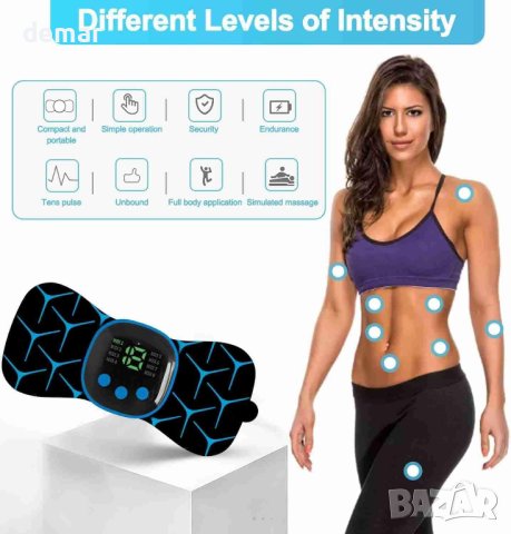 Безжична TENS машина за облекчаване на болката, Мускулен стимулатор, 8 режима, 19 нива, снимка 4 - Други - 44277933
