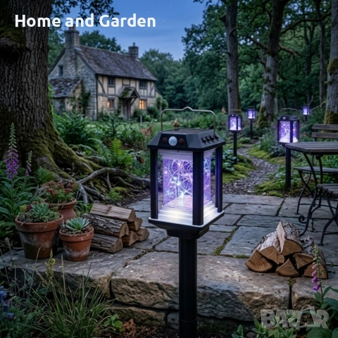 Градинска индукционна соларна лампа HW-888C-1W – 18W, сензор за движение 💡☀️, снимка 3 - Соларни лампи - 53936674