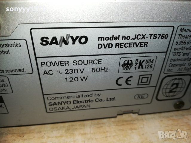 sanyо jcx-ts760 dvd receiver japan-внос sweden 0811201737, снимка 9 - Ресийвъри, усилватели, смесителни пултове - 30717458