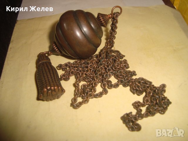 СТАРА ВИНТИДЖ АРТ ДЕКО МЕДНА МНОГО КРАСИВА ЕФЕКТНА ОГЪРЛИЦА КОЛИЕ МЕДАЛЬОН 27896, снимка 11 - Колиета, медальони, синджири - 37128313