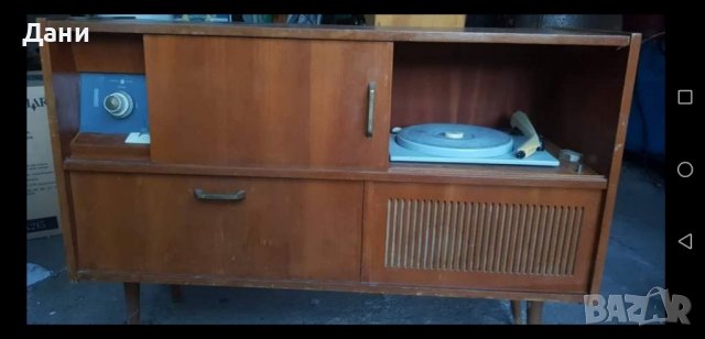 Ретро радио - грамофон, снимка 3 - Антикварни и старинни предмети - 38590977