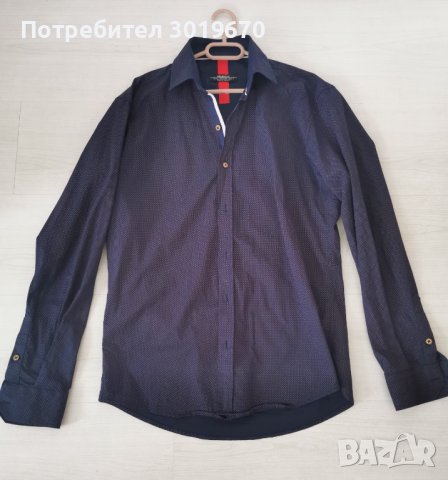 Мъжка риза тъмно синя, снимка 2 - Ризи - 42674652