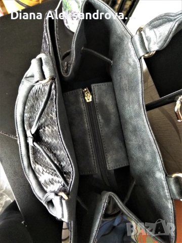 Голям размер дамска чанта, в сиво - 20лв., снимка 7 - Чанти - 42183422