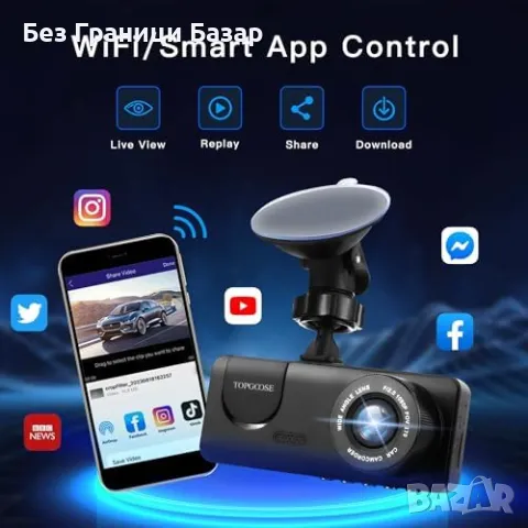 Нова Мини камера за кола с G-сензор, WDR и паркинг режим, 64GB карта, снимка 2 - Друга електроника - 48005202