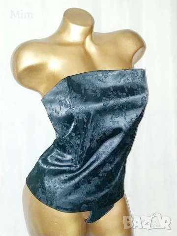 Сатенен черен корсет , снимка 3 - Корсети, бюстиета, топове - 51069575