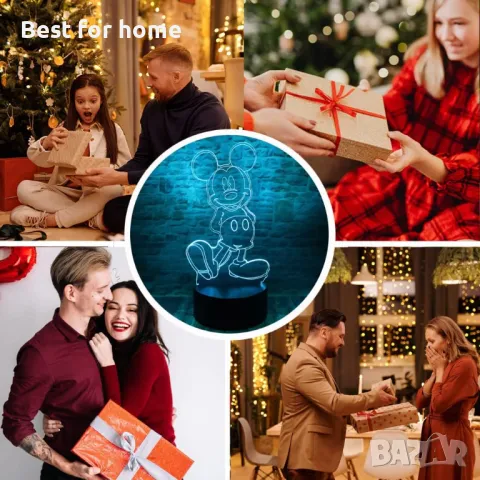 Mickey Mouse 3D LED лампа, снимка 9 - Други - 48383818