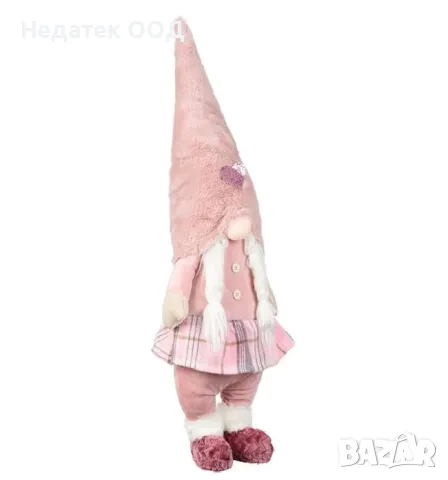Коледна декоративна фигура Гном, Розов, 70cm, снимка 2 - Декорация за дома - 48290193
