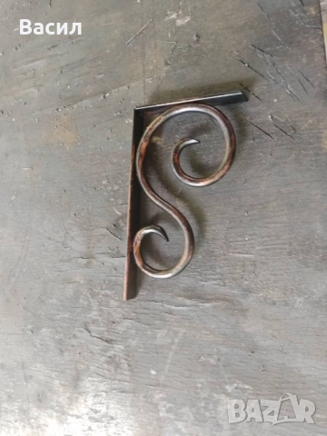 Конзоли , рафтодържачи стойки и ъгли за рафтове и етажерки от ковано желязо, снимка 7 - Други стоки за дома - 52475363
