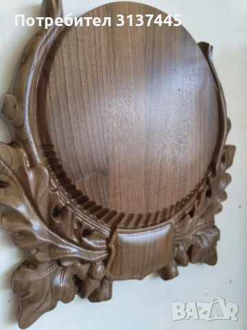 поставка за ловен трофей глиги от диво прасе с дърворезба , снимка 2 - Декорация за дома - 50921059