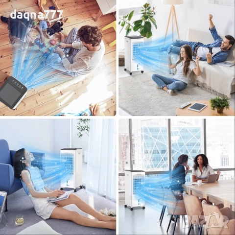 Мощен мобилен охладител, овлажнител, пречиствател за въздух с водно охлаждане, климатик без изпускат, снимка 7 - Климатици - 52379917