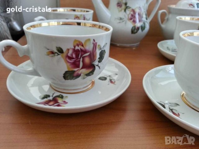 Руски порцеланов сервиз за чай , снимка 3 - Антикварни и старинни предмети - 30295651