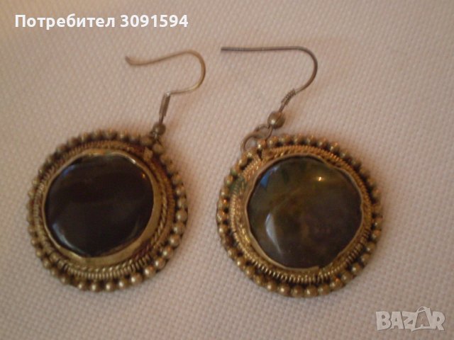 Възрожденски Обици със  Ахат, снимка 4 - Антикварни и старинни предмети - 37468789