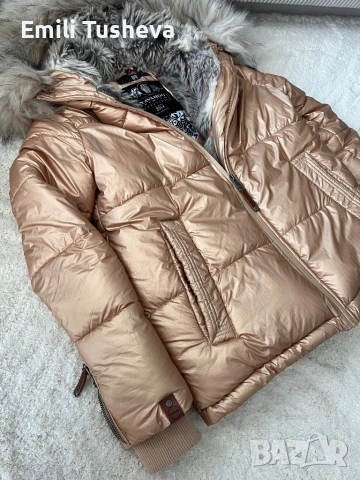 Дамско пухкаво яке Navahoo в златист цвят, снимка 5 - Якета - 53309325