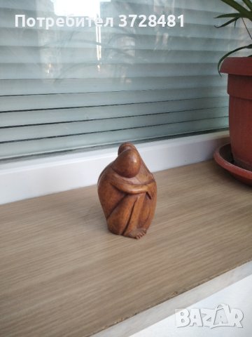 Оферта! Сувенир Прегрътка на две дървени човечета.ВНОС АНГЛИЯ, снимка 1