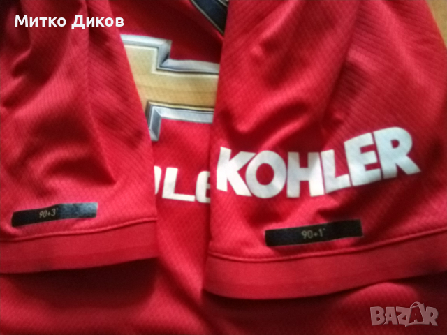 Манчестър Юнайтед маркова тениска Адидас 2019-2020 домакини размер М отлична, снимка 5 - Футбол - 44783122