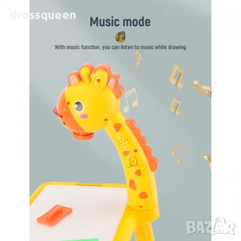 3290 Детска масичка с проектор на картинки с идеи за рисуване и флумастери, снимка 9 - Рисуване и оцветяване - 37550278