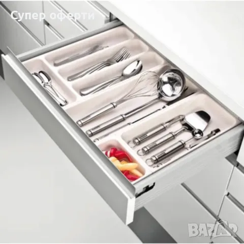 Разпределител за прибори Tescoma FlexiSPACE – Идеален ред във всяко чекмедже, снимка 2 - Прибори за хранене, готвене и сервиране - 49939468