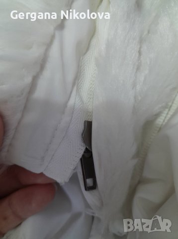 Дамско бяло яке с пух, снимка 7 - Якета - 38601547