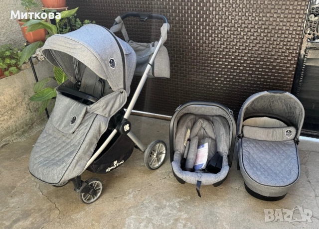 KIKKA BOO Комбинирана количка 3в1 VICENZA GREY