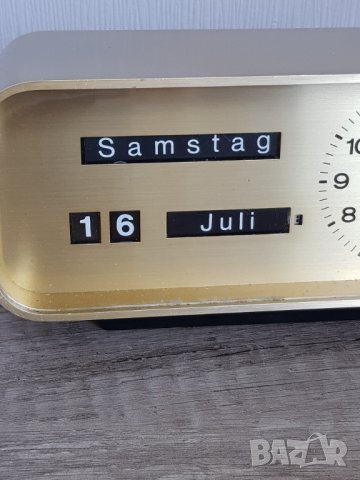 Стар настолен часовник Junghans С МЕСЕЦ ДАТА И ДЕН, снимка 4 - Антикварни и старинни предмети - 37406199