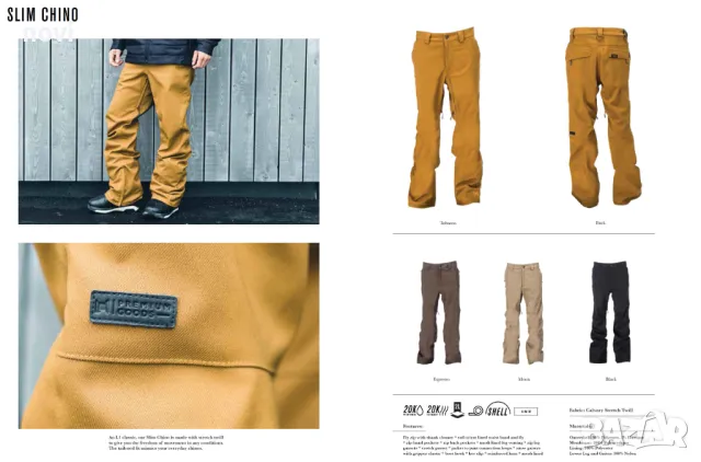 L1 Slim Chino 20k, XL, нов, оригинален мъжки ски/сноуборд панталон, снимка 3 - Зимни спортове - 47435232