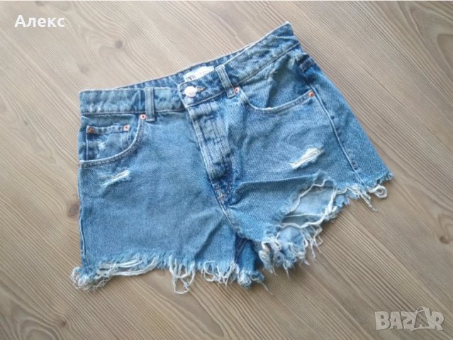 Zara - къси дънкови панталони, снимка 6 - Къси панталони и бермуди - 36611532