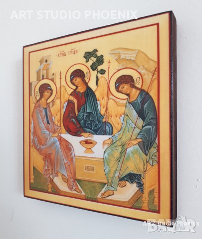 Икона на Светата Троица icona Svetata Troica, снимка 3 - Икони - 28567420