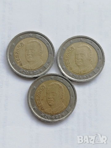 лот 2 евро Испания 2000-2002 г., снимка 2 - Нумизматика и бонистика - 52351787