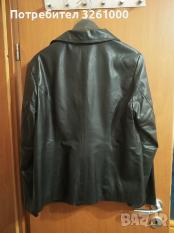 Дамско черно яке естествена кожа, снимка 4 - Якета - 40532324