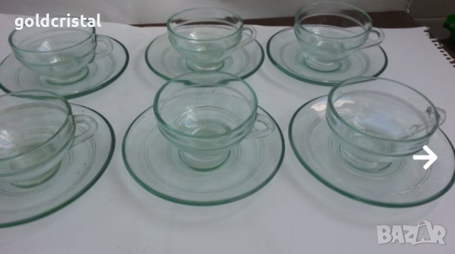 Ретро  чаши закалено стъкло Белотерм Варна , снимка 5 - Антикварни и старинни предмети - 17535523