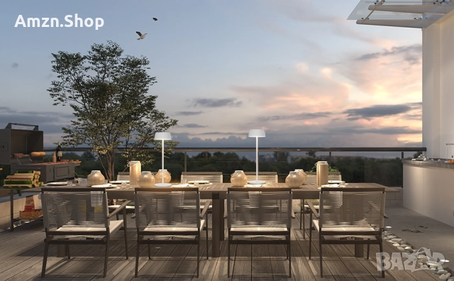 Димируема LED настолна лампа 2 броя , трапезна лампа за маса за кафе ресторант, снимка 3 - Настолни лампи - 51789789