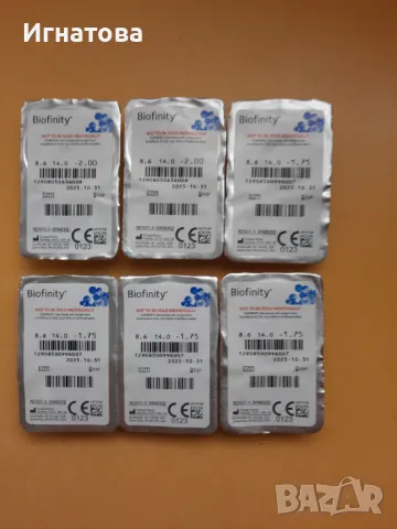 Меки 1 мес. контактни лещи -1,75 и -2