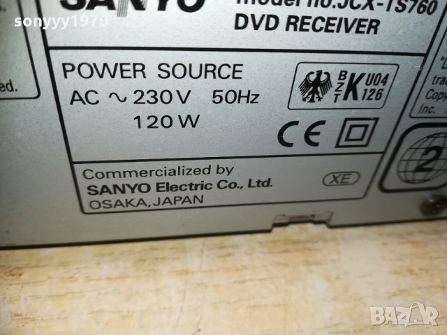 sanyо jcx-ts760 dvd receiver japan-внос sweden 0811201737, снимка 16 - Ресийвъри, усилватели, смесителни пултове - 30717458