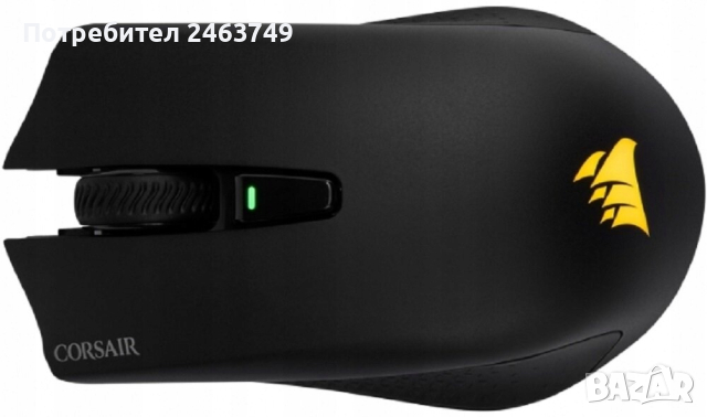 Безжична мишка Gaming Corsair Harpoon RGB, Оптичен сензор 10000DPI, Черна