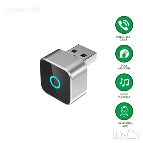 PANDA – Безжичен адаптер за Apple CarPlay и Android Auto | 2в1 | USB-A/USB-C, снимка 6 - Аксесоари и консумативи - 55997932