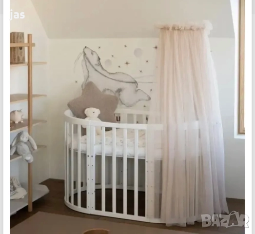 Дървена кошара с Люлеещ механизъм 7в1 - 0-10год., снимка 8 - Бебешки легла и матраци - 51609606