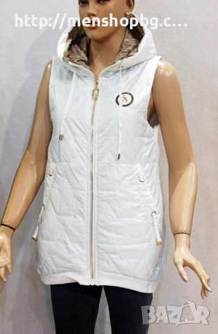 Ефектен дамски елек - бял