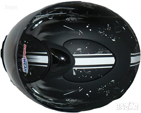 Каска за мотор ProtectWear, черно/сиво, street design S,M,L,XL , снимка 2 - Аксесоари и консумативи - 36629692