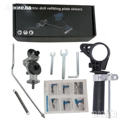 Универсална приставка за рязане на ламарина за бормашина, снимка 4 - Бормашини - 50886590