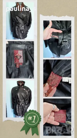 Два различни броя / Дамско двуредно яке / манто с вата, от естествена кожа , снимка 11 - Якета - 50335503