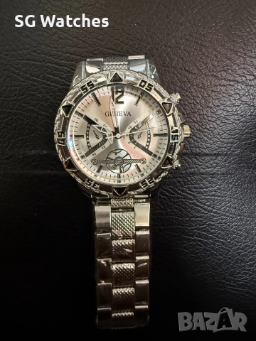 Часовник Geneva White Silver