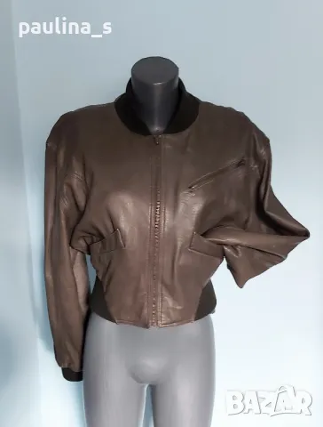 Винтидж / Рядка находка / Естествена кожа яке "Clan" / голям размер , снимка 5 - Якета - 48052592