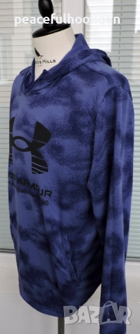 Under Armour Mens Blue Camo Hoodie мъжки спортен суичър размер XXL, снимка 5 - Спортни дрехи, екипи - 52182873