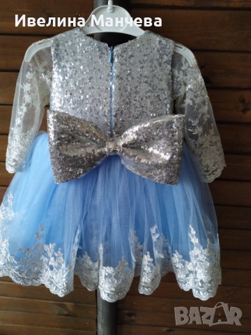 Официална рокля за бебе + подарък обувчици , снимка 6 - Бебешки рокли - 40054877