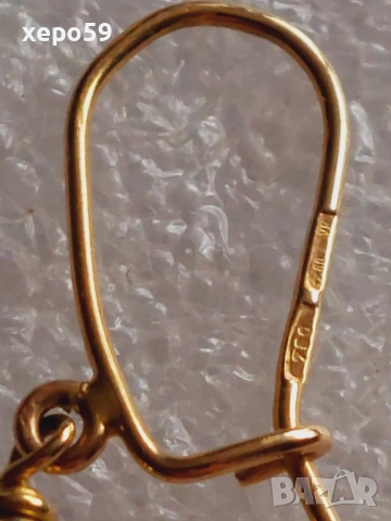 Стари антикварни златни 18 каратови обеци с натурален червен корал, снимка 9 - Обеци - 52682389