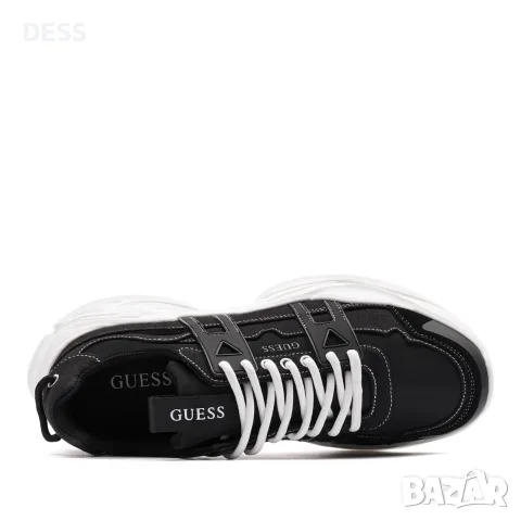 Оригинални мъжки маратонки GUESS Bellu - BLACK/WHITE , снимка 4 - Маратонки - 56040612