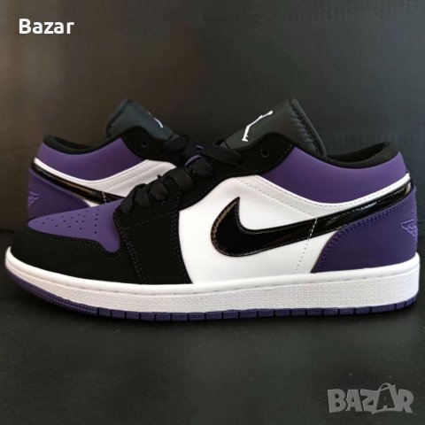 Nike Air Jordan 1 Low Court Purple Лилави Обувки Маратонки Кецове Размер 42 Номер 26.5см , снимка 1 - Маратонки - 40792735