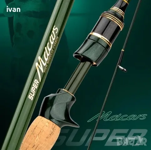 Спининг Карбонова  пръчка 2.4 метра, каст 6-27 гр. лека и удобна 127 гр. , снимка 7 - Въдици - 50412620