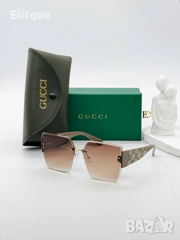 слънчеви очила Gucci с ув защита,кутия , калъф и кърпичка на марката 